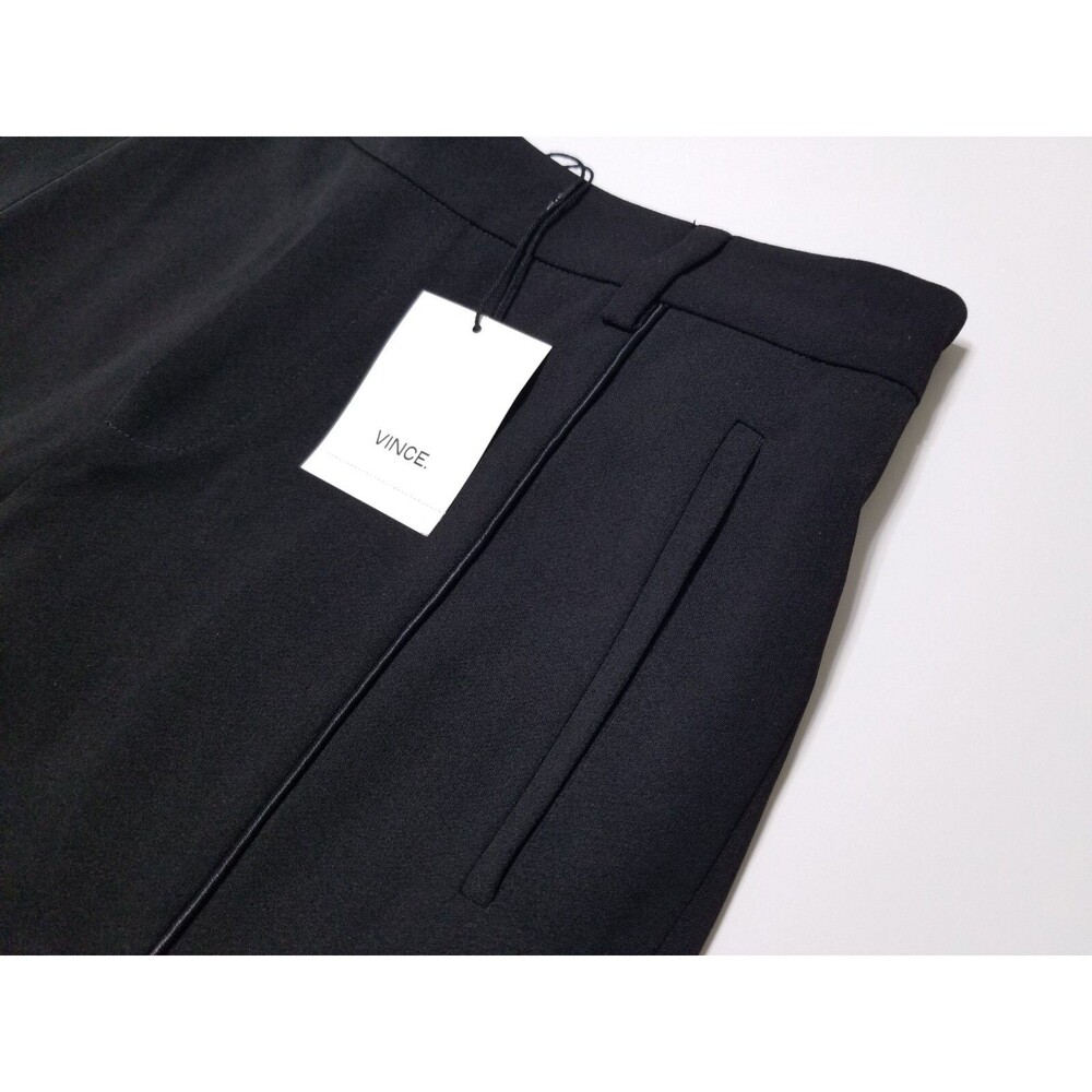 NWT Vince Relaxed Satin Piped Pull-On Trouser Pants in Black Size XS, S $295 - Picture 5 of 14